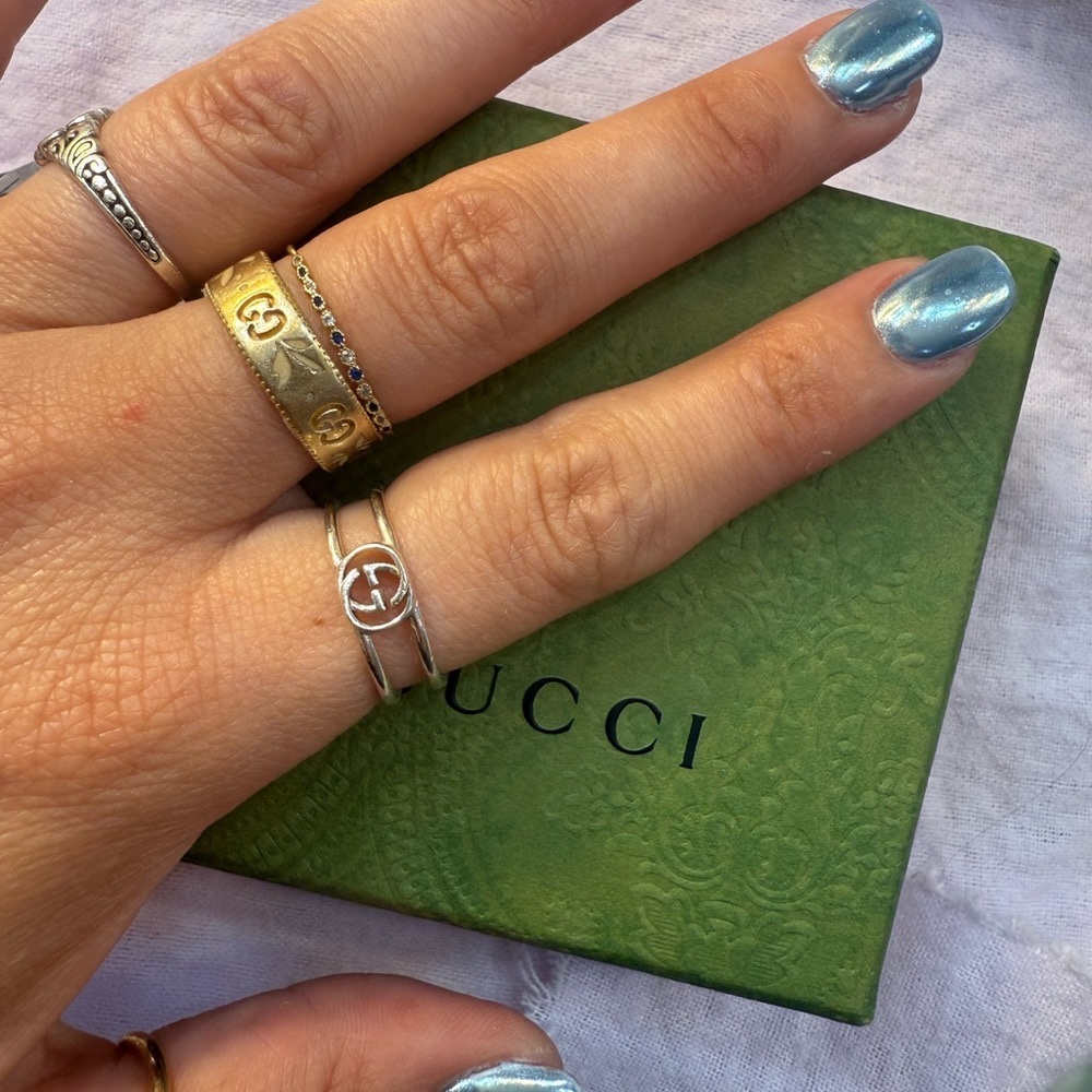 Gucci Double Band Silver Ring